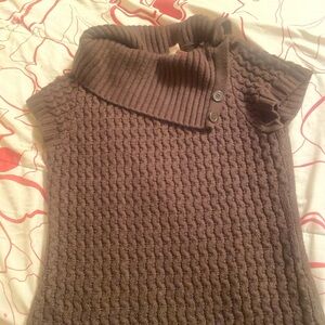 No Boundaries Brown Cowl Neck Sweater